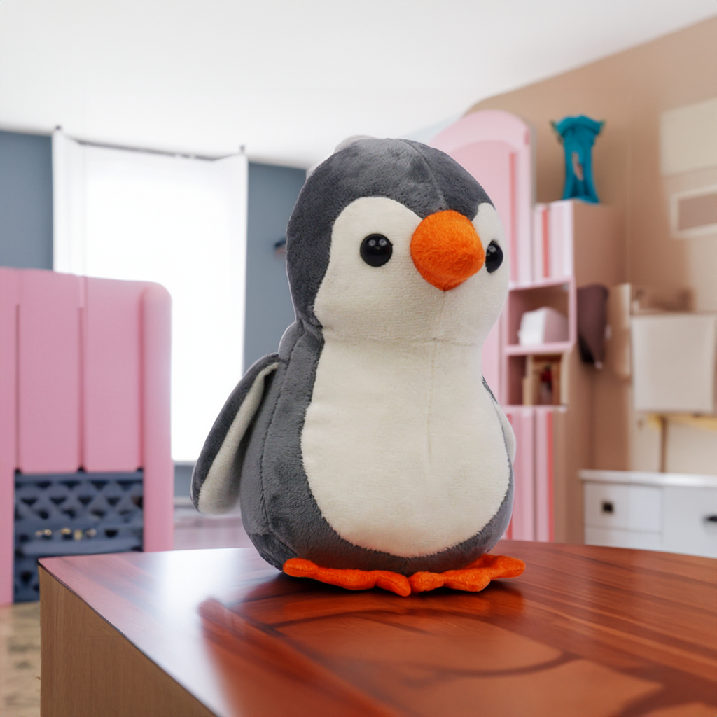 PlushyOnline's Penguin Black & White Soft Toy for Kids 1+ Yrs - 20 cm
