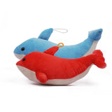 PlushyOnline's Combo of Blue and Red Dolphins  Soft Toy for Kids 1+ Yrs - 30cm, 30cm