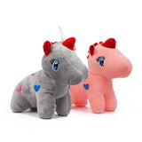 PlushyOnline's Combo of Grey and Pink Unicorns  Soft Toy for Kids 1+ Yrs - 25cm, 25cm
