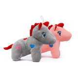 PlushyOnline's Combo of Grey and Pink Unicorns  Soft Toy for Kids 1+ Yrs - 25cm, 25cm